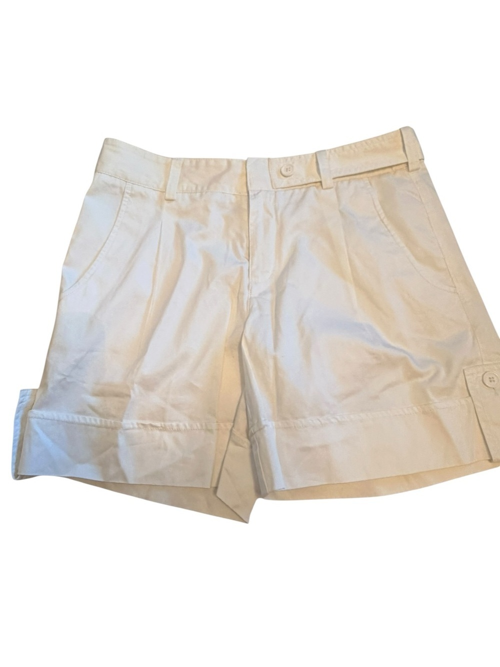 Women's White Casual Cotton Shorts